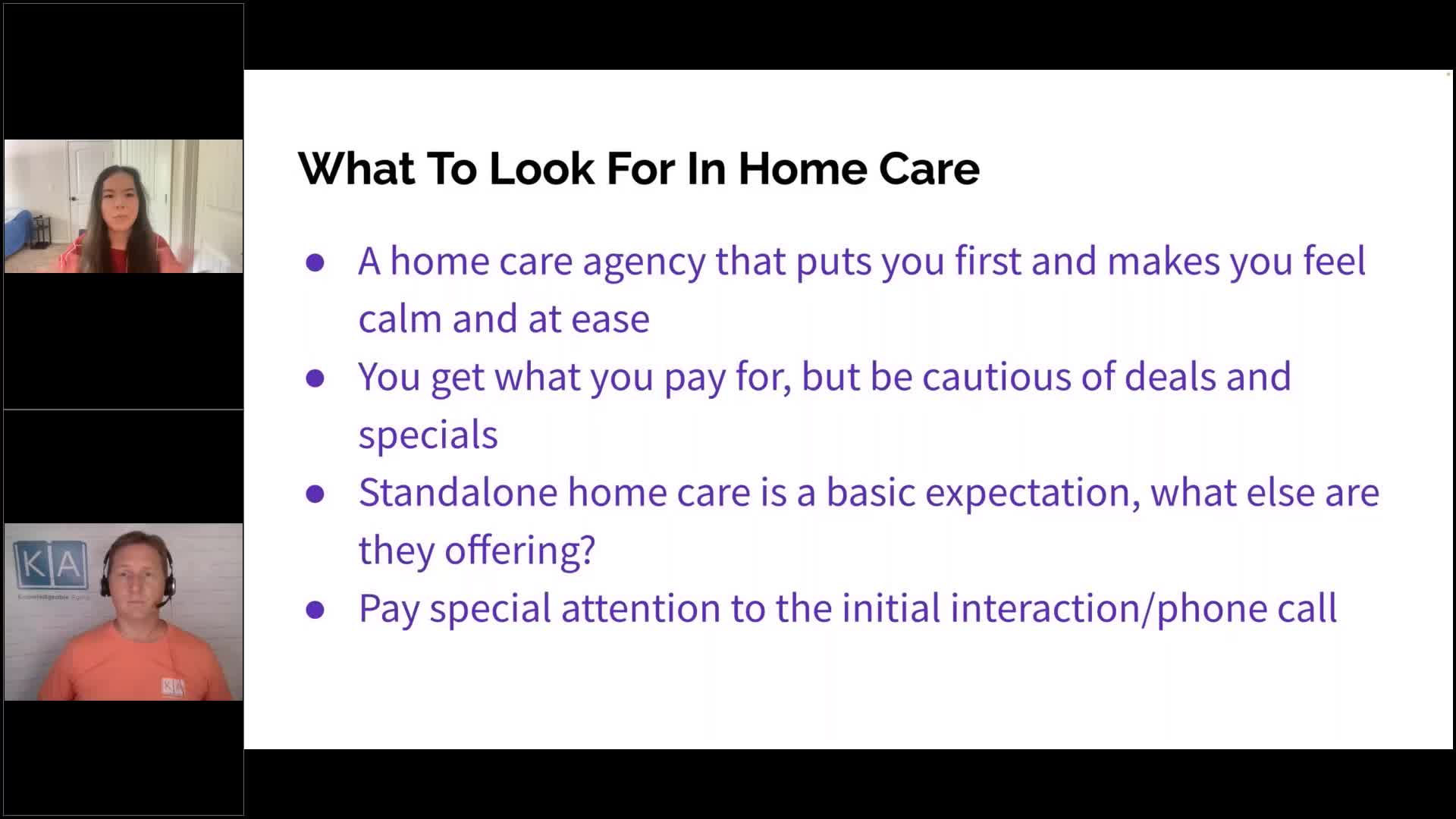 Knowledgeable Aging - Maximize Your Home Care Service
