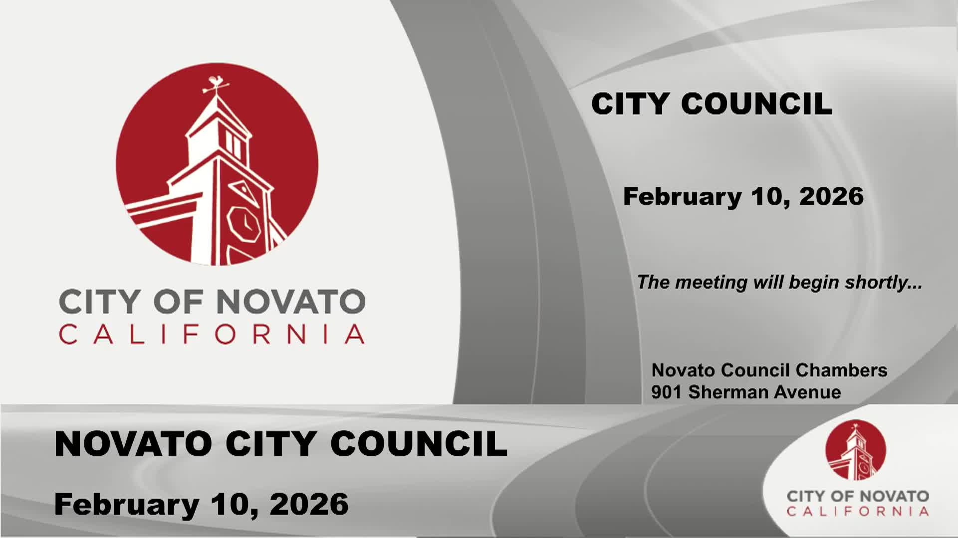 Novato City Council Meeting - LIVE - 2-10-26